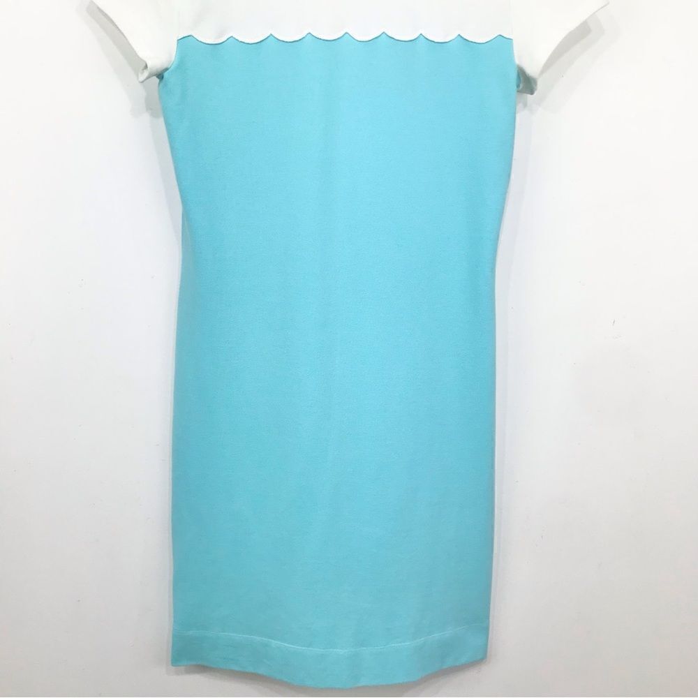 Lilly Pulitzer White and Light Blue Polo Mini Dress - Picture 12 of 16